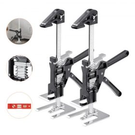   VEVOR munkaerő-megtakarító karos emelő, 2 db 150 kg teherbírás, emelési magasság 180 mm, fém kézi emelőeszköz mágneses szinttel, állítható magasságú, ajtóhoz, ablakhoz, bútorokhoz, famegmunkáláshoz, fekete