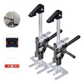  VEVOR munkaerő-megtakarító karos emelő, 2 db 200 kg teherbírás, emelési magasság 235 mm, fém kézi emelőeszköz mágneses szinttel, 2 beállítási mód, ajtóhoz, ablakhoz, bútorokhoz, famegmunkáláshoz, fekete
