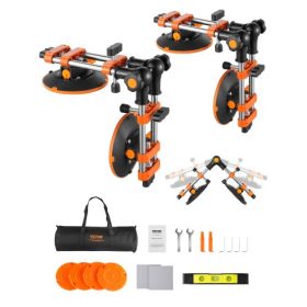   VEVOR varratmentes varratbeállító, 2 db gránit varratbeállító 6 hüvelykes vákuumszívókoronggal, varratösszekötő varratösszeillesztéshez és szintezéshez, 90°-120°-ban állítható, munkalap-beépítő szerszám csempe-márványlaphoz