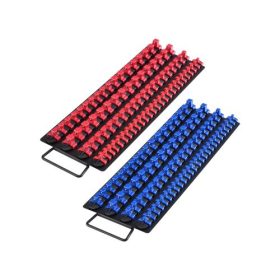   VEVOR hordozható dugókulcs-rendező tálca, 2 db-os metrikus és SAE dugókulcs-rendező készlet, akár 160 dugókulcs befogadására, 1/4", 3/8" és 1/2"-os, nagy teherbírású dugókulcs-sín fogantyúval és acél talppal a szerszámosláda fiókj