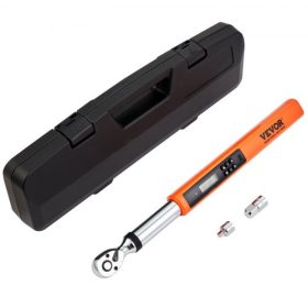   VEVOR digitális nyomatékkulcs, 3/8" meghajtó elektronikus nyomatékkulcs, nyomatékkulcs készlet 3,7-37ft.lb/5-50n.m nyomatéktartomány ±2%-os pontossággal, 3 módban állítható nyomatékkulcs-készlet LED-es hangjelzés kalibrálással