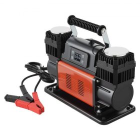  VEVOR kéthengeres, nagy teherbírású légkompresszor, 300 l/perc, automatikus leállítású, hordozható gumiabroncs-felfújó, 12 V-os, 150 psi-s terepjáró légpumpa LCD digitális kijelzővel és adapterekkel teherautókhoz, SUV-okhoz, 4 x 4