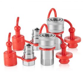   VEVOR 1/2" kúpos hidraulikus csatlakozók 1/2" NPT csúszókormányzó csatlakozók 4 porvédő sapka