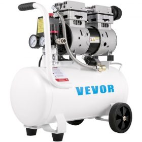   VEVOR légkompresszor 5,5 gallon, hordozható légkompresszor 1 LE, olajmentes légkompresszor acéltartály 750 W, palacsinta légkompresszor 115 PSI, rendkívül csendes kompresszor otthoni javításhoz, gumiabroncs felfújás