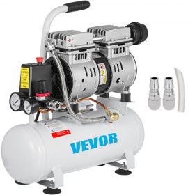   VEVOR légkompresszor 2 gallonos, ultra csendes, olajmentes légkompresszor, 9 literes tartály, csendes légkompresszor, 550 W-os olajmentes kompresszor, alacsony zajszint, tiszta rézmotorral