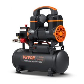   VEVOR Kompresszor Légkompresszor 2,1 Gallon 900 W 2,2 Cfm@ 90 Psi 70 Db Ultra Csendes Olajmentes
