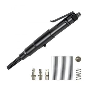   VEVOR pneumatikus tűs fogkőeltávolító, 3400 BPM pneumatikus fogkőeltávolító rozsda eltávolításához - 3 sebességfokozattal, 19 edzett tűvel és 3 légfúvóka-csatlakozóval - Könnyű, kompakt és ergonomikus markolat