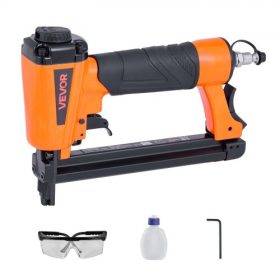   VEVOR pneumatikus tűzőgép, 20-as méretű T50 pneumatikus kárpittűző 10,8 mm-es koronához, 4 mm-16 mm hosszú tűzőgépekhez, 70-110 PSI légnyomású tűzőgép famegmunkáláshoz, kárpitozáshoz, szövetekhez, kézművességhez és barkácsoláshoz.