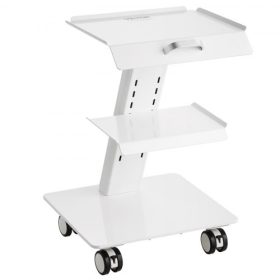   VEVOR laborkocsi, 3 rétegű guruló laborkocsi, fém mobil kocsi forgó kerekekkel, tálca guruló klinikai kocsi 100 kg teherbírással, laborba, klinikára, szépségszalonba és szalonba