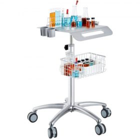   VEVOR orvosi kocsi, szalonkocsi kerekekkel, mobil kocsi 26,77"-42,91" állítható magasságú, fém szalon állomások fodrász számára, guruló asztali laboratóriumi kocsi klinika, szépségápolás és szalon számára
