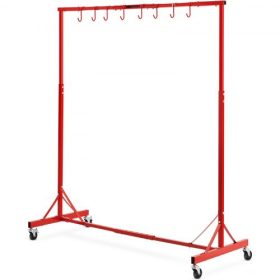   VEVOR festőállvány, 1,5-2,3 méteres állítható magasságú, 27 kg-os teherbírású autóipari festéktartó állvány, 8 akasztós festőszárító állvány 4 forgókerékkel, karosszériaállvány autójavító műhelyekbe és garázsokba