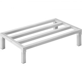   VEVOR alumínium tárolóállvány, 91 cm x 51 cm-es kereskedelmi élelmiszeripari padlóállvány, 20 cm magasra a padlótól, 800 kg teherbírású, teljes egészében hegesztett alumínium tárolóállvány, tárolásra éttermekben, konyhákban, garáz