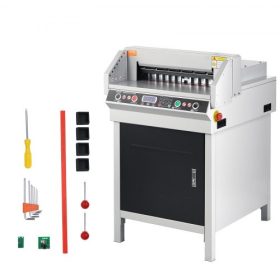   VEVOR elektromos hidraulikus papírvágó, nagy teherbírású papírvágó gép, 40 mm vágási vastagság, 457,2 mm vágási szélesség, ipari papírvágó gombvezérléssel