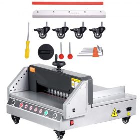   VEVOR elektromos papírvágó, 13" / 330,2 mm vágási szélesség, 1,57" / 40 mm vágási vastagság, asztali papírvágó gép gombvezérléssel, elektromos papírvágó irodákba, iskolákba, nyomdákba
