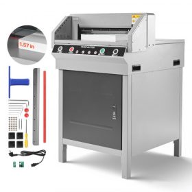   VEVOR elektromos papírvágó, nagy teherbírású fémpapírvágó gép, 450 mm vágási szélesség, 40 mm vágási vastagság, elektromos guillotine vágó infravörös funkcióval és pótkéssel