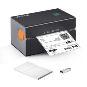   VEVOR hőcímkenyomtató, 300DPI 4x6-os csomagokhoz, Bluetooth és automatikus címkefelismerés, Windows/MacOS/Linux/Chromebook/Android/IOS támogatás, Amazon, eBay, Etsy stb. kompatibilis, fekete