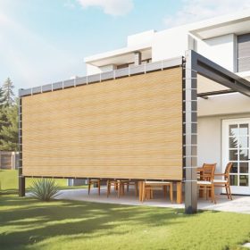   VEVOR 90%-os napellenző szövet, 12 x 20 lábas pergola árnyékoló takaró rozsdamentes acél szegélyekkel, napellenző ponyva betekintést nyújtó háló 160 GSM HDPE anyagból, kültéri, teraszos, kerti és hátsó udvari használatra (bézs)