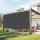VEVOR 90%-os napellenző szövet, 10 x 12 lábas pergola árnyékoló takaró rozsdamentes acél szegélyekkel, napellenző ponyva betekintést nyújtó képernyő 140 GSM HDPE anyagból, kültéri, teraszra, kertbe és hátsó udvarba (fekete)