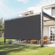 VEVOR 90%-os napellenző szövet, 8 x 12 lábas pergola árnyékoló takaró rozsdamentes acél szegélyekkel, napellenző ponyva betekintést nyújtó képernyő 140 GSM HDPE anyagból, kültéri, teraszos, kerti és hátsó udvari használatra (feket