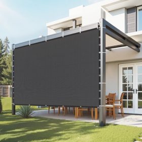   VEVOR 90%-os napellenző szövet, 10 x 10 lábas pergola árnyékoló takaró rozsdamentes acél szegélyekkel, napellenző ponyva betekintést nyújtó képernyő 140 GSM HDPE anyagból, kültéri, teraszos, kerti és hátsó udvari használatra (feke