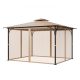 VEVOR pavilonháló-csere, a legtöbb 10 x 12 x 7 láb méretű pavilonfüggönyhöz illik, kültéri kerti háló, 4 paneles oldalfali háló, teraszszőnyeg-háló dupla cipzárral, ponyvavédő (csak háló)