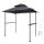 VEVOR Grillező Pavilon, 2,43 x 1,5 m Kültéri BBQ Pavilon kétszintes tetővel, Porszórt acél Terasz Grillező 2 Oldalsó Polccal és 8 Akasztóval, Grillező Ponyva Teraszhoz, Hátsó Kerti Piknikhez