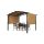 VEVOR 10 x 10 lábas kültéri pergola, íves tetejű fém pergola, behúzható pergola napellenzővel, nagy teraszfedél pavilon, nagy teherbírású kerti pergola teraszra, hátsó udvarra, medence melletti verandára