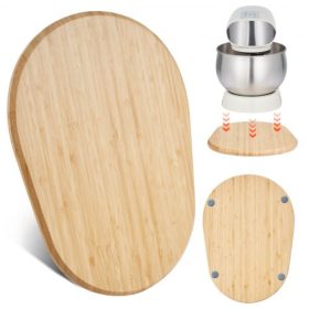   VEVOR keverőcsúszka, ovális 15,7 x 11,1 hüvelykes, készülékcsúszka, kompatibilis a dönthető fejű 5,5-8 literes álló keverővel, PTFE lábak, konyhai pulti tárolómozgató, csúszó tálca, natúr fa