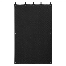   VEVOR hangszigetelő takarók, hangszigetelő függönyök 2032 x 1219 mm-rel, hangszigetelő takaró szegélyekkel, stúdió takaró szegélyekkel, ablakra, ajtóra, fényblokkoló, zenei felvételhez, fekete