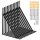 VEVOR polckonzol, 18 x 12 hüvelykes, 12 db, nagy teherbírású, úszó polckonzolok, polckonzolok, 3 mm vastag matt fekete háromszög alakú polckonzol, acél polckonzolok 160 font teherbírással