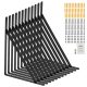 VEVOR polckonzol, 18 x 12 hüvelykes, 12 db, nagy teherbírású, úszó polckonzolok, polckonzolok, 3 mm vastag matt fekete háromszög alakú polckonzol, acél polckonzolok 160 font teherbírással