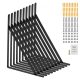 VEVOR polckonzol, 12 x 8 hüvelykes, 10 db, nagy teherbírású, úszó polckonzolok, polckonzolok, 3 mm vastag matt fekete háromszög alakú polckonzol, acél polckonzolok 160 font teherbírással