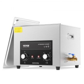   VEVOR 15L ultrahangos tisztító fűtőidőzítővel és kosárral, professzionális digitális szónikus kavitációs gép, 360 W-os tisztítógép laboratóriumi eszközökhöz, fém alkatrészekhez, karburátorhoz, sárgarézhez, autóalkatrészekhez, moto