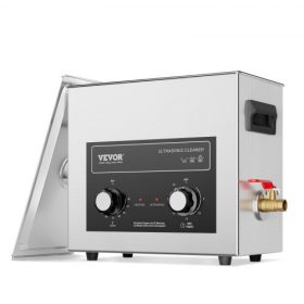   VEVOR 6L ultrahangos tisztító fűtőidőzítővel és kosárral, professzionális digitális szonikus kavitációs gép, 180 W-os tisztítógép órákhoz, szemüvegekhez, érmékhoz, fém alkatrészekhez, szerszámokhoz