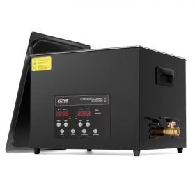   VEVOR 15L ultrahangos tisztító, 360 W-os digitális ultrahangos tisztítógép gyengéd üzemmóddal és továbbfejlesztett gáztalanítással, 40 kHz-es ipari ultrahangos tisztító fűtővel és időzítővel ékszerekhez, szerszámokhoz