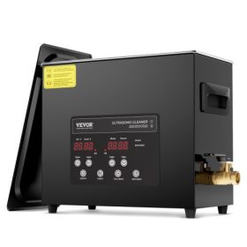   VEVOR 6L ultrahangos tisztító, 180 W-os digitális ultrahangos tisztítógép gyengéd üzemmóddal és továbbfejlesztett gáztalanítással, 40 kHz-es ipari ultrahangos tisztító fűtővel és időzítővel ékszerekhez, szerszámokhoz