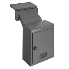   VEVOR falon átmenő postaláda, strapabíró acél falon átmenő postaláda 2,8-7,9"-os 13"-os kombinációs zárral, 12,5x6,3x16,9-es postaláda, sötétszürke