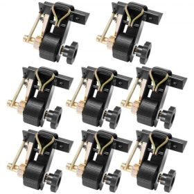   VEVOR létratartó racsnis hevederek, fekete négyzet alakú csőre szerelhető, 38 mm széles x 2,25 m hosszú, fekete létratartó hevederek dupla J-kampókkal, 226,8 kg teherbírás, nagy teherbírású, tehercsatos heveder (8 db-os csomag)