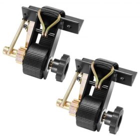   VEVOR létratartó racsnis hevederek, fekete négyzet alakú csőre szerelhető, 38 mm széles x 2,25 m hosszú, fekete létratartó hevederek dupla J-kampókkal, 226,8 kg teherbírás, nagy teherbírású, tehercsatos heveder (2 db-os csomag)