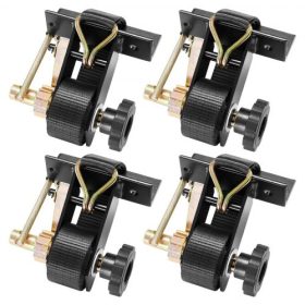   VEVOR létratartó racsnis hevederek, fekete négyzet alakú csőre szerelhető, 38 mm széles x 2,25 m hosszú, fekete létratartó hevederek dupla J-kampókkal, 226,8 kg teherbírás, nagy teherbírású, tehercsatos heveder (4 db-os csomag)