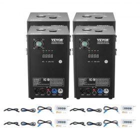   VEVOR hideggyújtó gép, 4 db-os, 700 W-os teljesítményű tűzijátékvezérlő, 1,9-4,1 m állítható magasság, fejlett DMX rendszerrel, LED kijelzővel, hordozható fogantyúval, alumíniumötvözet színpadi DJ-hez, esküvői rendezvényekhez, par