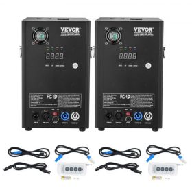   VEVOR hideggyújtó gép, 2 db-os 700 W-os teljesítményű tűzijátékvezérlő, 1,9-4,1 m állítható magasság, fejlett DMX rendszerrel, LED kijelzővel, hordozható fogantyúval, alumíniumötvözet színpadi DJ-hez, esküvői rendezvényekhez, part