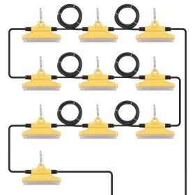   VEVOR 30,5 m-es építőipari fényfüzér, 150 W, 15000 LM, összekapcsolható, vízálló