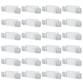   VEVOR 24 darabos kereskedelmi vészvilágítás, 3 W, fehér LED-es vészkijárat-világítás 180 perces tartalék akkumulátorral, állítható 2 LED-es, négyzet alakú fejjel, mennyezetre vagy falra szerelhető, áramkimaradás esetére