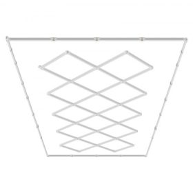   VEVOR LED garázslámpák 88000LM, 6500K 14 rácsos rendszerű négyzet alakú garázs mennyezeti lámpák, barkácsoláshoz használt hűvös fehér autókozmetikai garázsvilágítás, szuper fényes üzletvilágítás pincébe, raktárba, autókozmetikai m