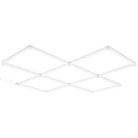   VEVOR LED garázslámpák 22000LM, 6500K 5 rácsos rendszerű négyzet alakú garázs mennyezeti lámpák, barkácsoláshoz használt hűvös fehér autókozmetikai garázsvilágítás, szuper fényes üzletvilágítás pincébe, raktárba, autókozmetikai mű
