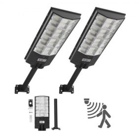   VEVOR 8000W napelemes utcai lámpák kültéri, 450000LM, kereskedelmi parkoló világítás alkonyattól hajnalig, LED árvízvédelmi lámpa mozgásérzékelővel, IP67 vízálló kültéri világítás, kocsifelhajtó udvarára, 2 db-os csomag