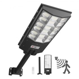   VEVOR 12000W napelemes utcai lámpa kültéri, 900000LM, kereskedelmi parkoló világítás alkonyattól hajnalig, LED árvízvédelmi lámpa mozgásérzékelővel, IP65 vízálló, széles látószögű kültéri világítás, kocsifelhajtó udvarára