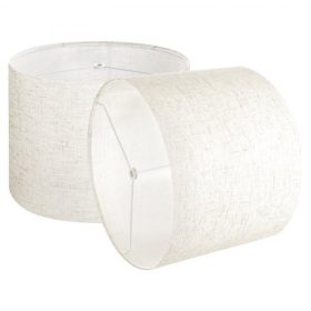   VEVOR doblámpaernyő 2 szett, 33 cm felül x 33 cm alul x 25 cm magas, közepes dob alakú vászonlámpaernyő, csere lámpaernyő asztali lámpákhoz, állólámpákhoz, függesztékekhez, egyszerű összeszerelést igényel (világos vászon)