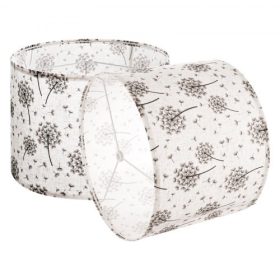   VEVOR doblámpaernyő 2 szett, 33 cm felül x 33 cm alul x 25 cm magas, közepes dob alakú vászonlámpaernyő, csere lámpaernyő asztali lámpákhoz, állólámpákhoz, könnyen összeszerelhető (világos pitypang minta)